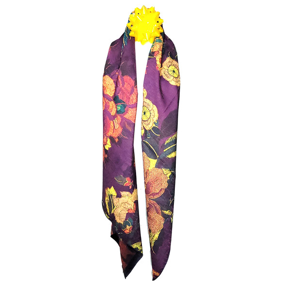 NWT Double Sided Silk Scarf 53"x53" Large Square Shawl Wrap XiangYunSha 36331 - Picture 4 of 12